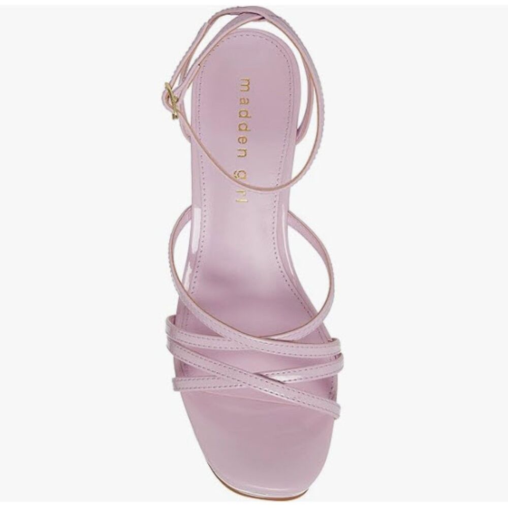 Madden Girl Lavender Strappy Platform Wedge Sandals - Picture 4 of 5